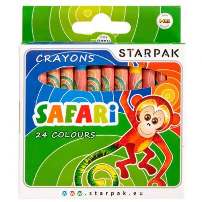 Starpak Kredki woskowe Safari 24 kolory