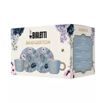 Bialetti Zestaw 2 filianek ze spodkami do espresso Bridgerton 80 ml