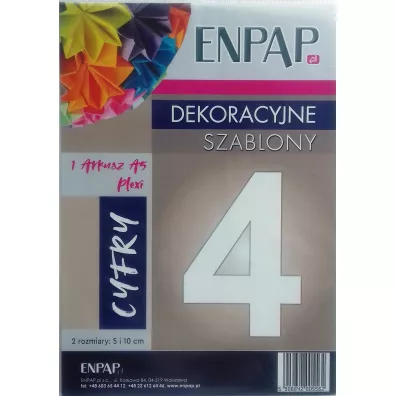 Enpap Szablon dekoracyjny A5 Plexi cyfra 4