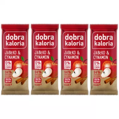 Dobra Kaloria Baton owocowy jab�ko i cynamon Zestaw 4 x 35 g