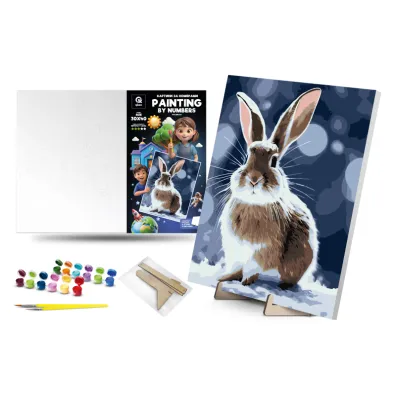Qbee Malowanie po numerach - Kr�lik Bo 30x40cm