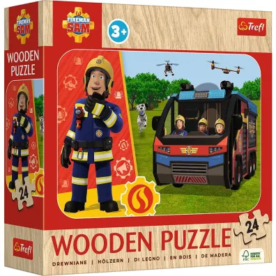 Puzzle drewniane 24 el. Niesamowity Stra�ak Trefl