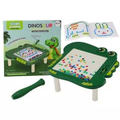 Stolik tablica edukacyjna magnetyczna Dinozaur LeanToys