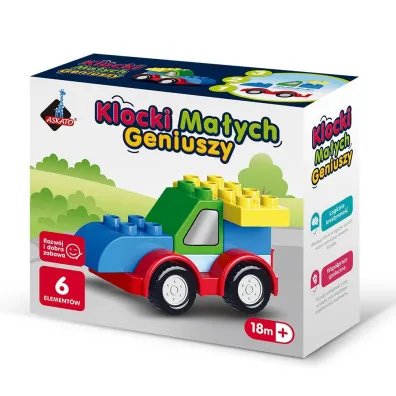 Klocki ma�ych geniuszy Autko 6 element�w