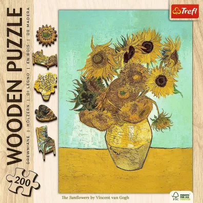 Puzzle drewniane 200 el. Soneczniki Trefl