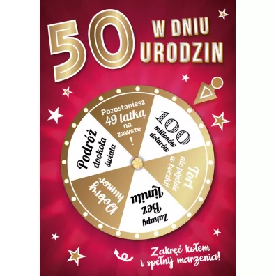 Armin Style KARNET URODZINY 50 B6 Z KOP AS GM-1068 FOL