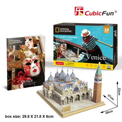 Puzzle 3D 107 el. Plac �wi�tego Marka Cubic Fun