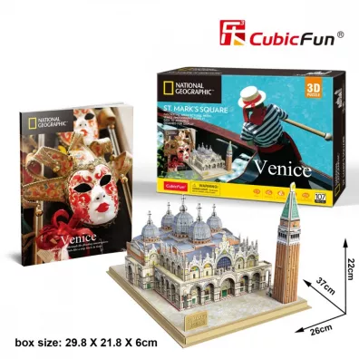 Puzzle 3D 107 el. Plac �wi�tego Marka Cubic Fun