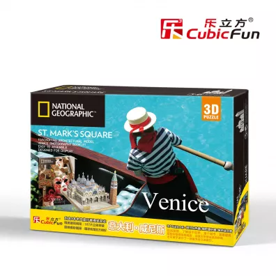 Puzzle 3D 107 el. Plac �wi�tego Marka Cubic Fun