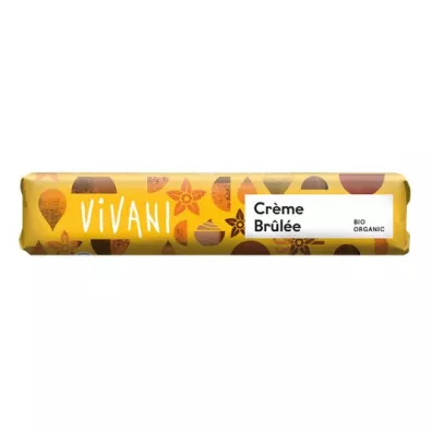 Vivani Baton mleczna czekolada z nadzieniem krem brulee 40 g Bio