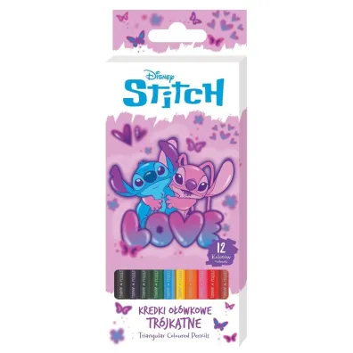 Beniamin Kredki o��wkowe tr�jk�tne Stitch Pink 12 kolor�w