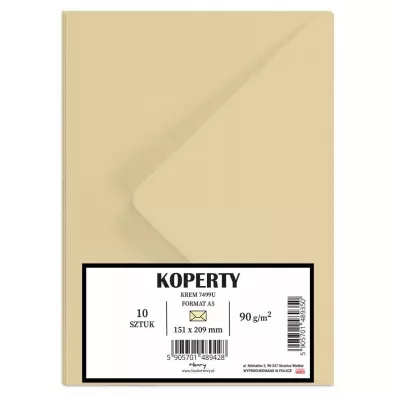 Henry Koperty A5 kremowe 10 szt.