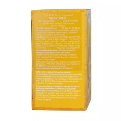 Yogi Tea Herbatka dla zmysw szczcie z zielon herbat i olejkami eterycznymi For the senses pure happiness 37 g Bio