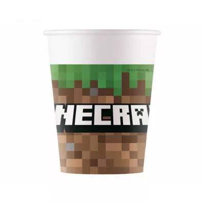 Kubeczki papierowe Minecraft 200ml 8 szt.