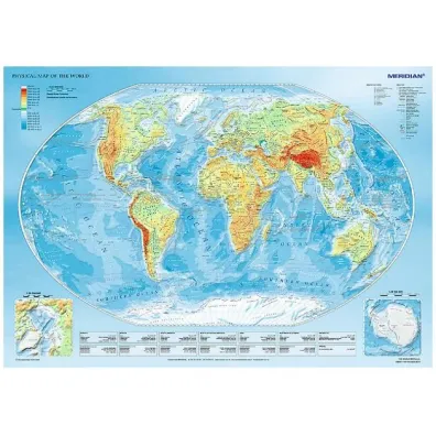 Puzzle 1000 el. Mapa fizyczna �wiata Trefl