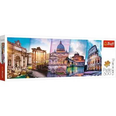 Puzzle panoramiczne 500 el. Podr� do W�och Trefl
