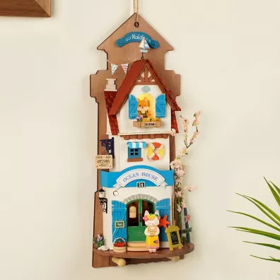 Sk�adany Drewniany Model Puzzle 3D - Domek na Wyspie Marze� Robotime