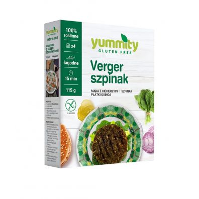 Yummity Burger wegetariański - Verger Szpinak 115 g
