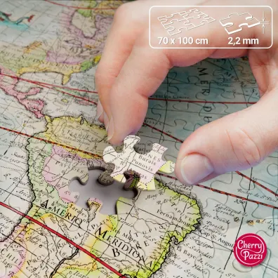 Puzzle 2000 el. Great Discoveries World Map CherryPazzi