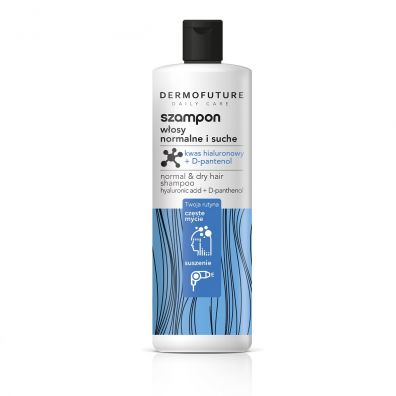 Dermofuture Daily Care szampon do wosw normalnych i suchych Kwas Hialuronowy & D-pantenol 380 ml