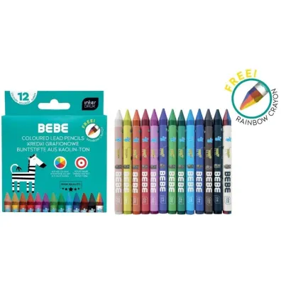 Interdruk Kredki grafionowe 12 kolor�w +1 Bebe Kids
