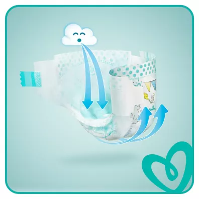 Pampers Pieluszki Newborn 1 Active Baby-dry (2-5 kg) 43 szt.