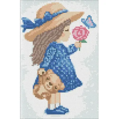 Ideyka Diamentowa mozaika - Ma�a dziewczynka 20x30cm
