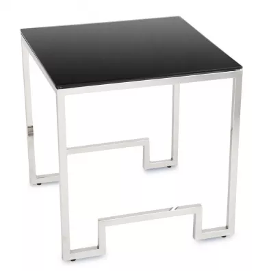 HowHomely Komplet stolikw Sammen Silver Black 3 szt.
