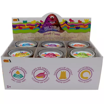 Ultra Piasek fioletowy - puszka 200g + 5 foremek Zamek Epee