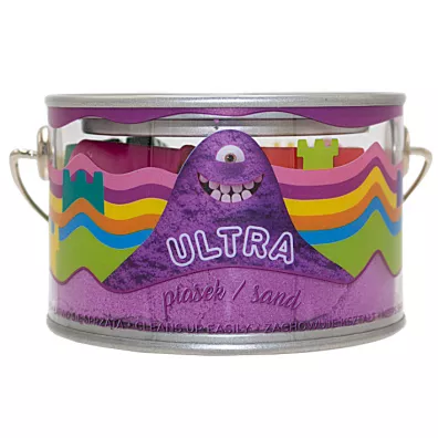 Ultra Piasek fioletowy - puszka 200g + 5 foremek Zamek Epee