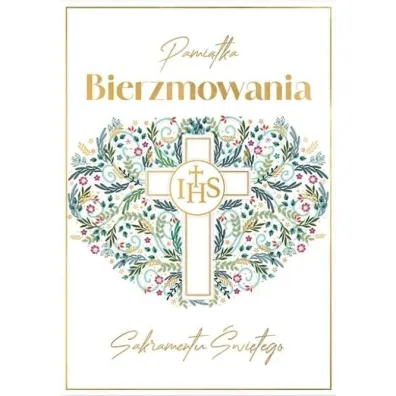 Karnet A5 z koperta z�ocony krzy� Pattern Bierzmowanie HENRY 488117