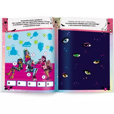 Mattel Monster High 100 Brokatowych naklejek