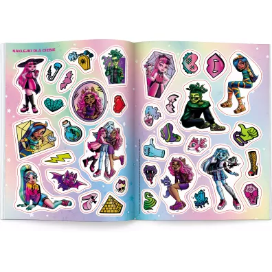 Mattel Monster High 100 Brokatowych naklejek
