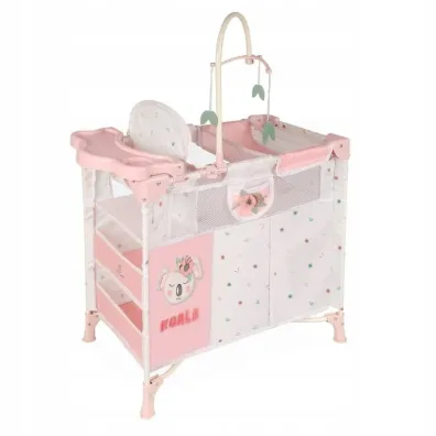 ��eczko dla lalek z krzese�kiem i szaf� 3w1 DeCuevas Toys