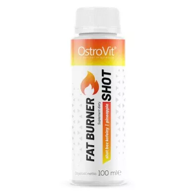 OstroVit Fat Burner Shot bez kofeiny, smak ananasowy Suplement diety 100 ml
