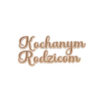Cresco Drewniany napis - Kochanym Rodzicom bia�y 5 szt.