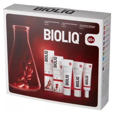 Bioliq Zestaw dla kobiet 65+ Krem na dzie + Krem na noc + Krem do oczu, ust, szyi i dekoltu 2 x 50 ml + 30 ml