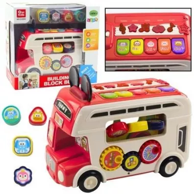 Autobus interaktywny ze �wiat�em i d�wi�kiem LeanToys