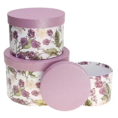Rozette Pude�ko Flower Box 3 szt purpurowy
