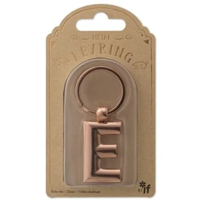 If Metalowy brelok do kluczy litera E Keyring