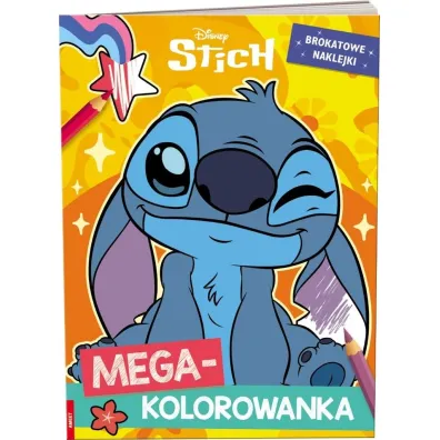 Disney Stich. Megakolorowanka. Brokatowe naklejki