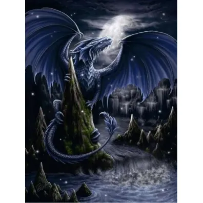 Puzzle 1500 el. Czarny smok Ravensburger
