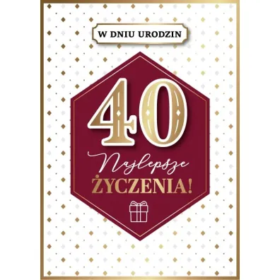 Armin Style KARNET URODZINY 40 B6 Z KOP AS GM-1216 FOL