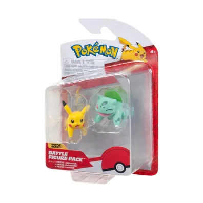 Figurki Bitewne Bulbasaur i Pikachu, figurki