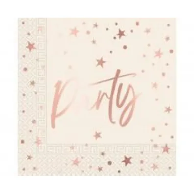 Godan Serwetki papierowe Rose Gold Party 33x33cm