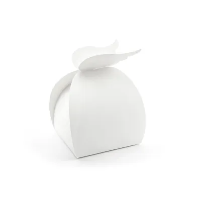 PartyDeco Pude�ka Skrzyd�a bia�y 8.5x14.5x8.5cm 10 szt.