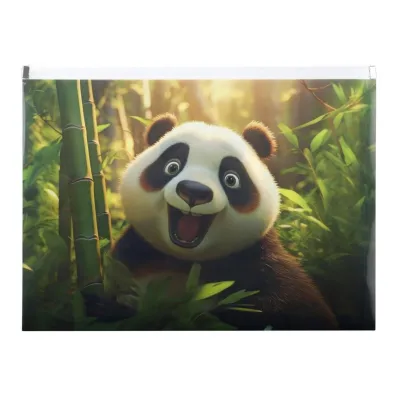 Panta Plast Koperta A4 PP z nadrukiem zip Panda