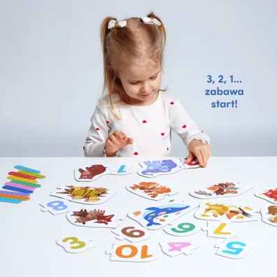 CzuCzu Puzzle do pary Cyferki 3+ Bright Junior Media