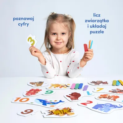 CzuCzu Puzzle do pary Cyferki 3+ Bright Junior Media