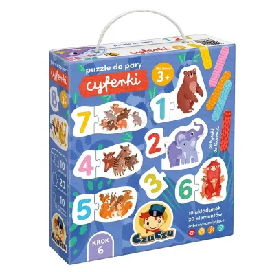 CzuCzu Puzzle do pary Cyferki 3+ Bright Junior Media